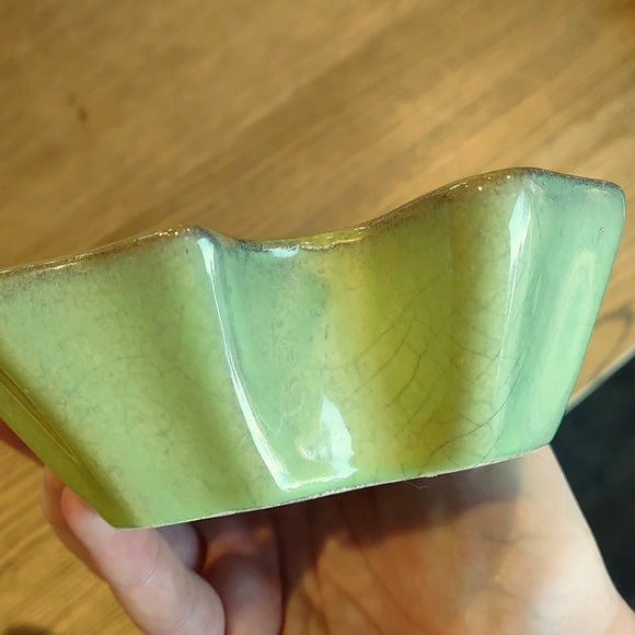 Ceramic Flower Frog Ikebana Coral Shamrock - Picture 4 of 7